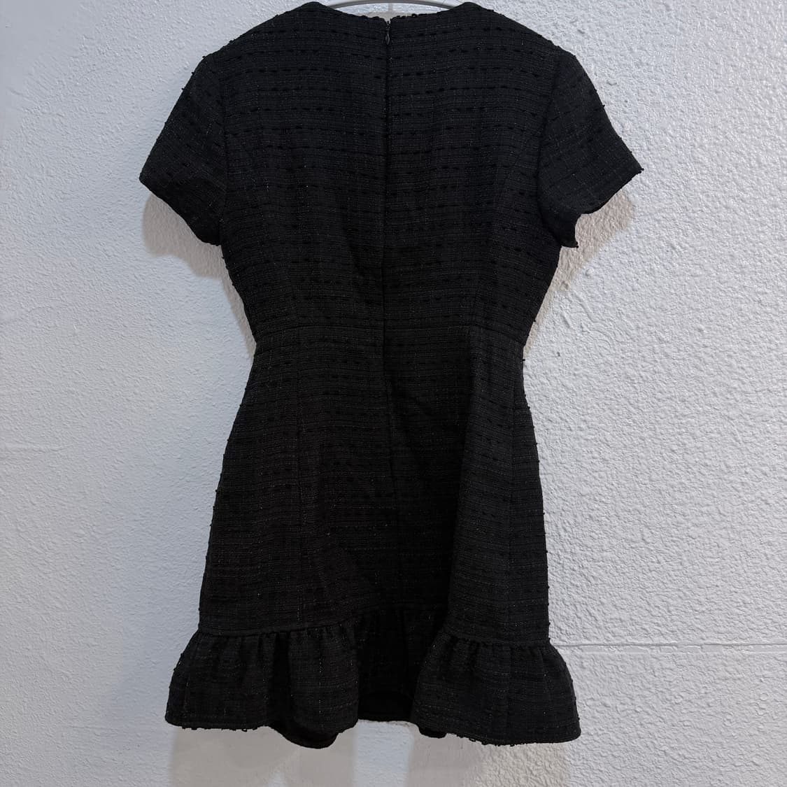 마우솔레움 Tweed Belted Flare Dress - Black 상품이미지4