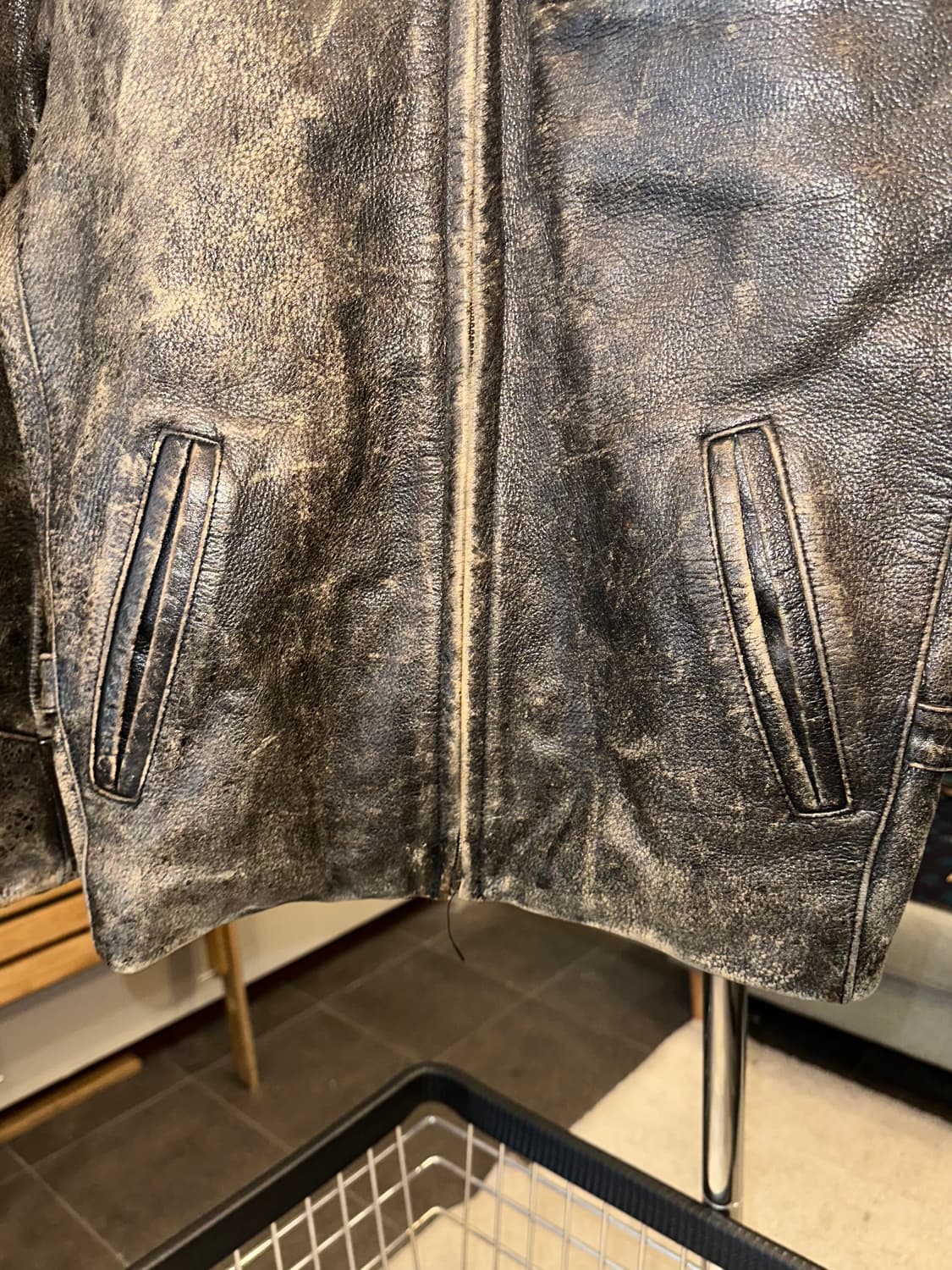 90’s Japanese Cow-leather aging jacket 상품이미지6