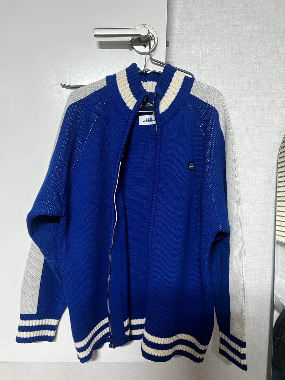 Niceweather x yale 니트집업 상품이미지1