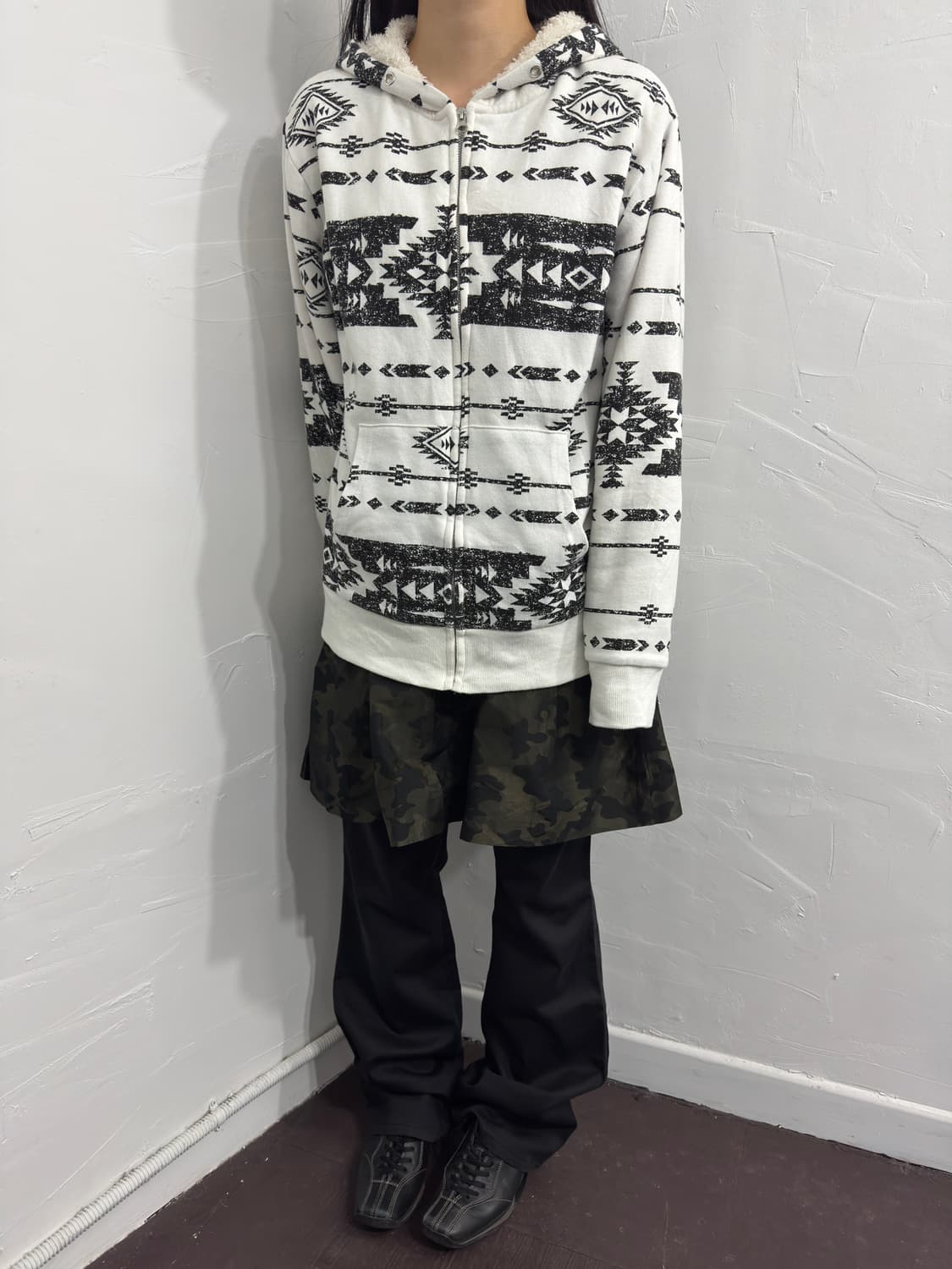 pattnern hood zipup 상품이미지3