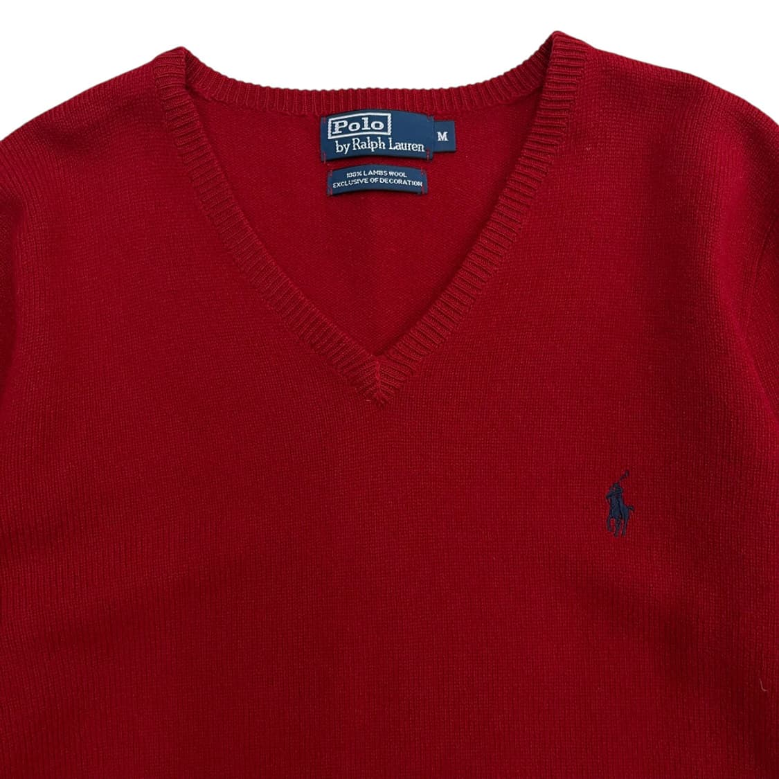 폴로 랄프로렌 네이비포니 레드 브이 니트 M 상품이미지4