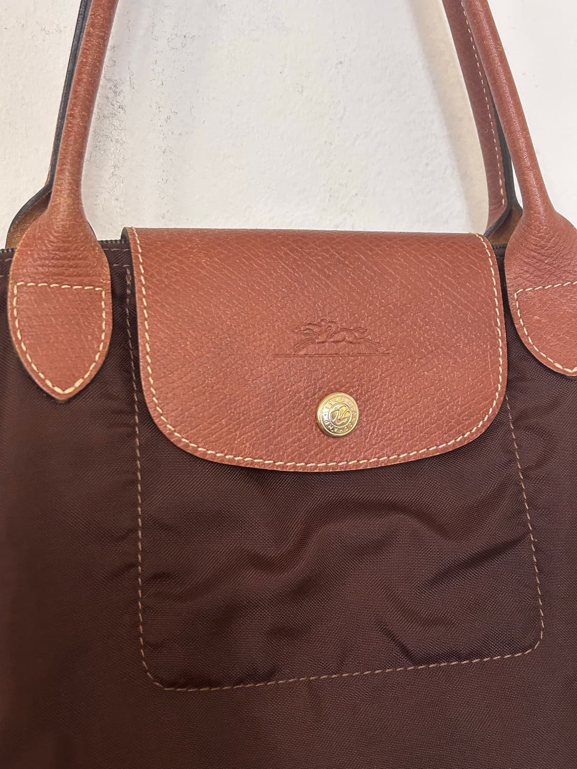 롱샴 르 플리아쥬 숄더백 브라운 상품이미지2
