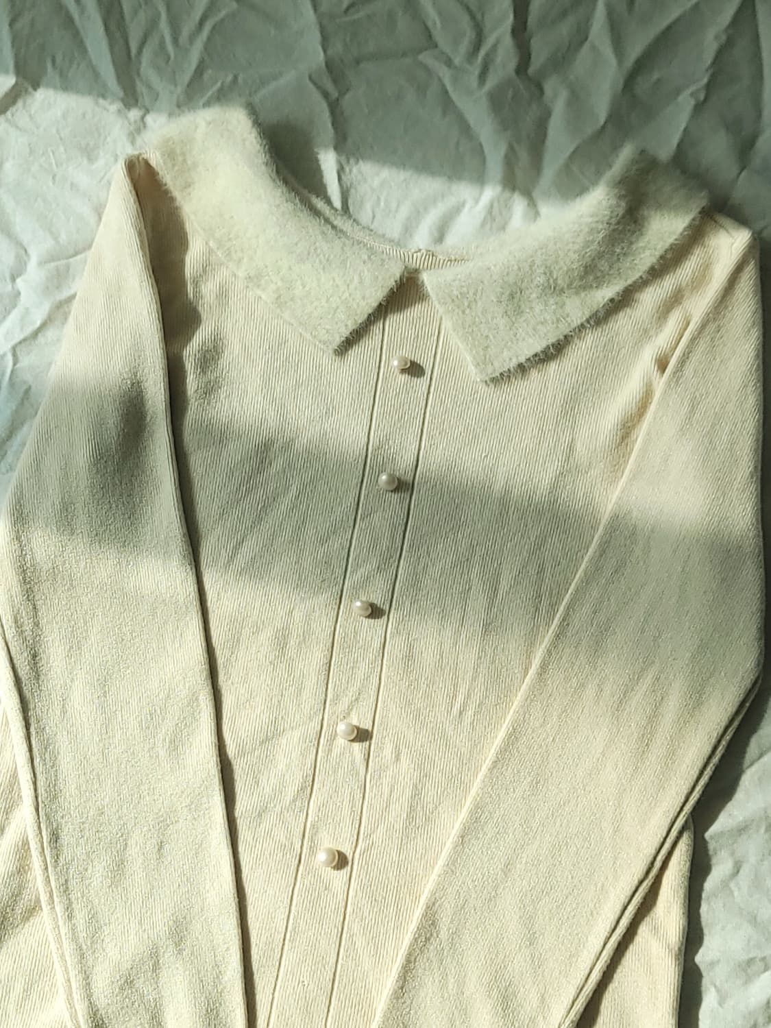 로맨틱 갸루 로걀 퍼 카라 빈티지 니트 상품이미지4