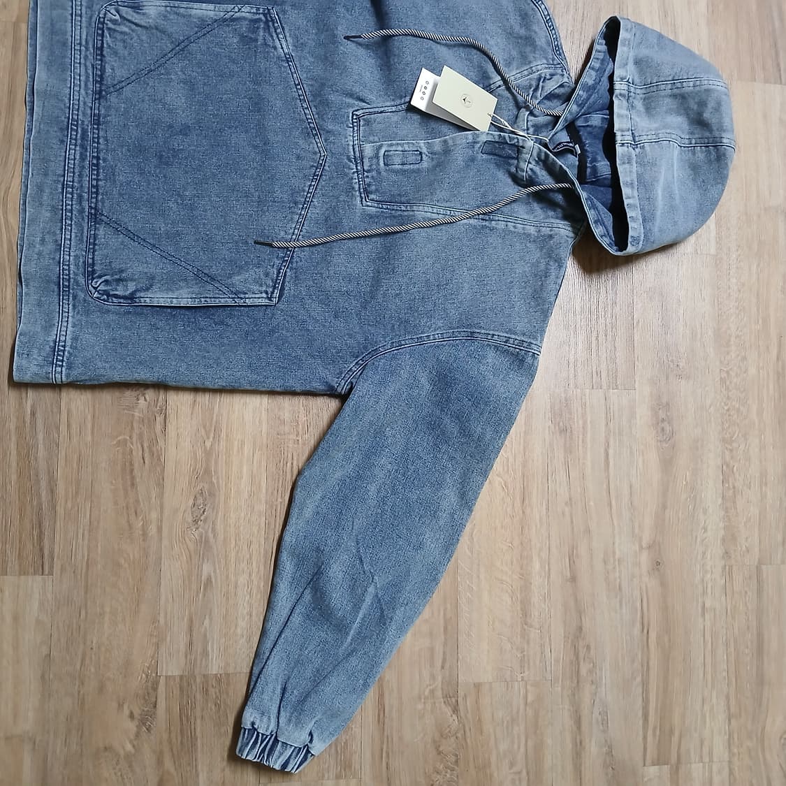 해외판 미사용 데님 아노락 청후드 자켓 남녀공용 상품이미지4