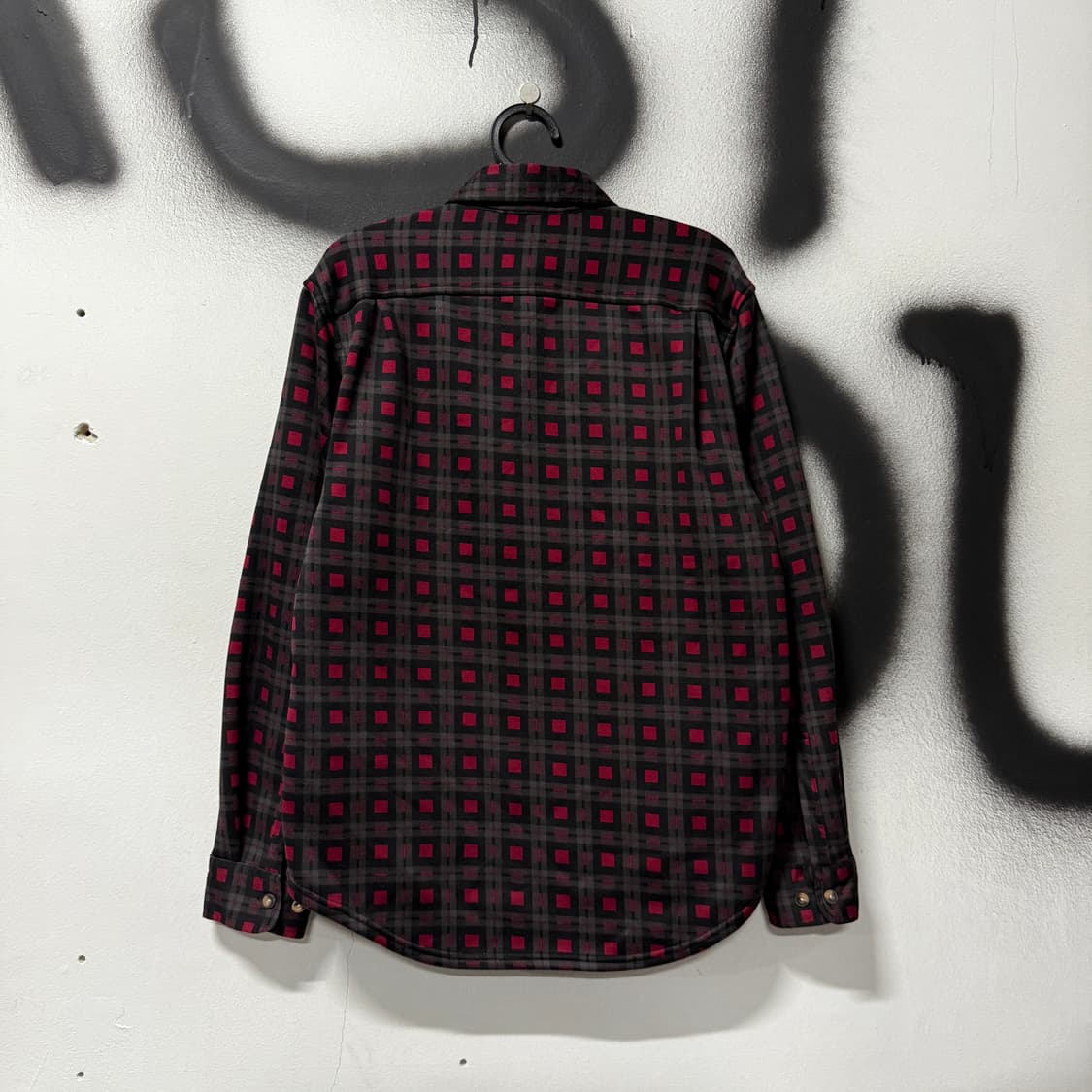 VTG 빈티지 금장 단추 모노 체크 셔츠 자켓 상품이미지2