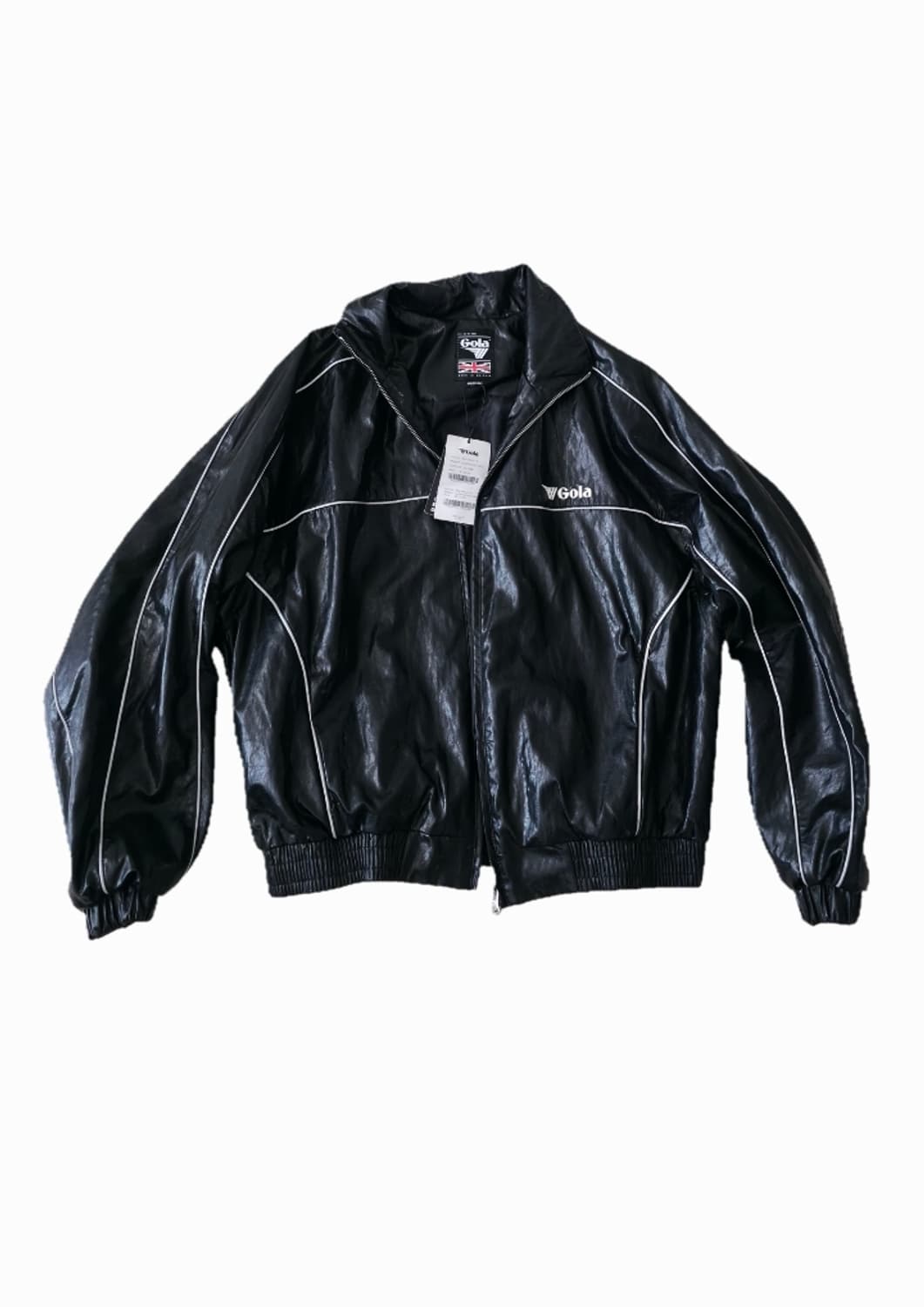 [M] 골라 가죽 하이넥 점퍼 상품이미지1