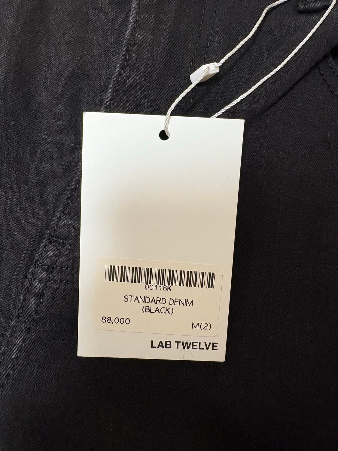 랩12 lab12 스탠다드 슬림 스트레이트 핏 블랙 데님 M사이즈(30) 상품이미지4