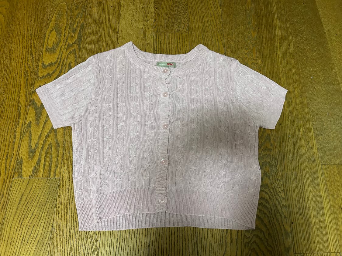 스파오 크롭 반팔 가디건 상품이미지1