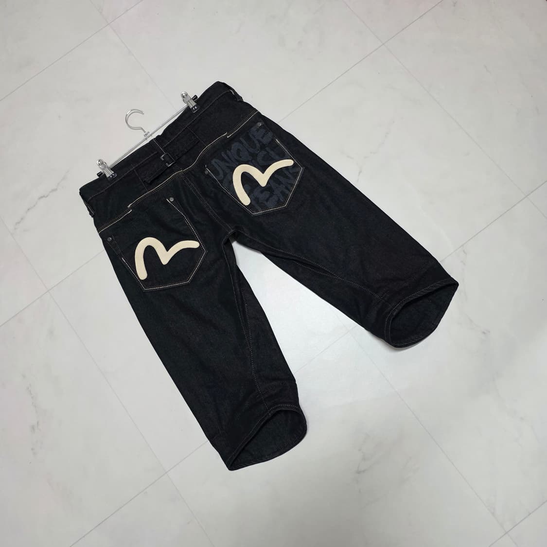30 에비수 신치백 데님 카프리팬츠 7부 반바지 상품이미지1