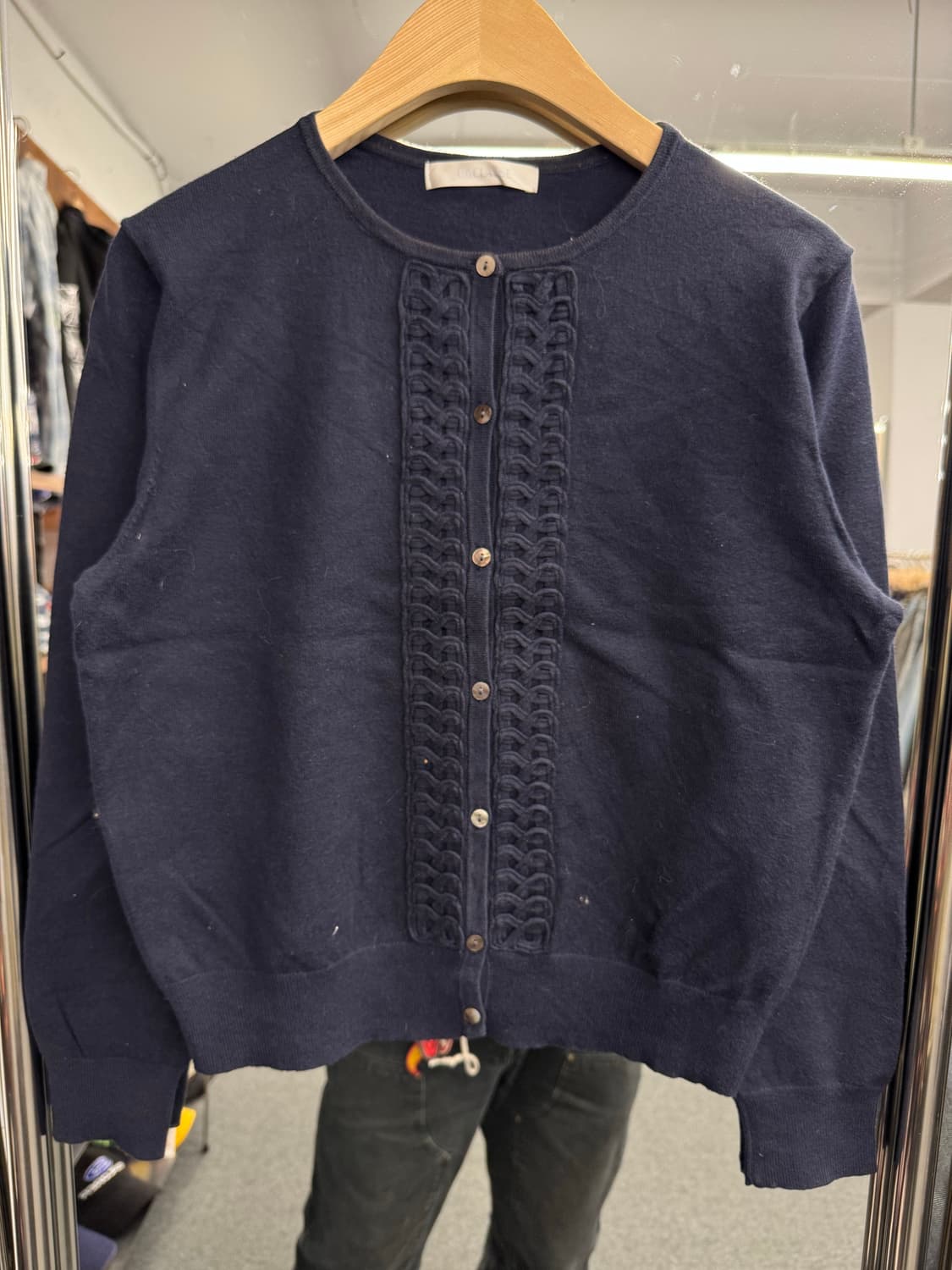 재패니즈 빈티지 네이비 버튼 가디건 상품이미지1