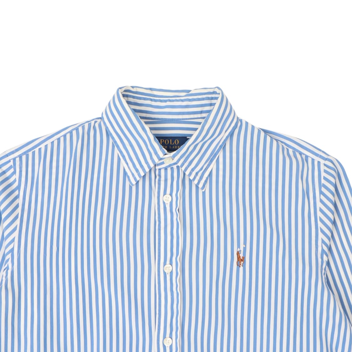 폴로 랄프로렌 우먼스 블루 스트라이프 셔츠 상품이미지2