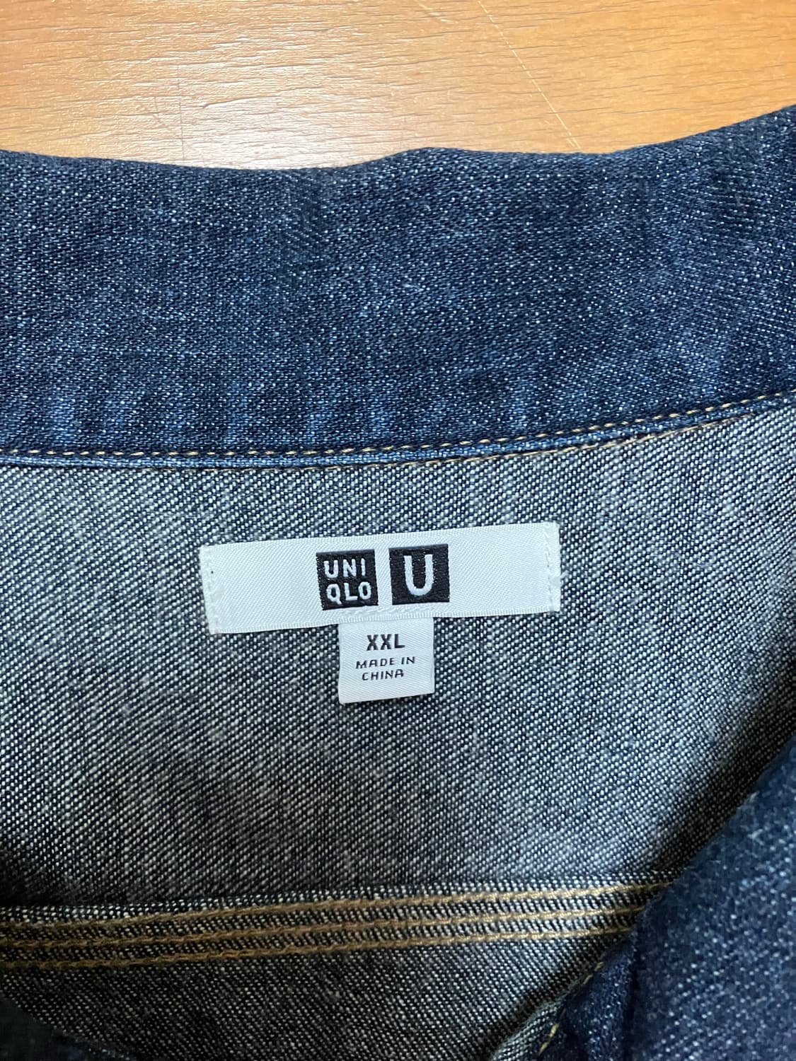 유니클로 U 데님 오버사이즈 셔츠 XXL 상품이미지3
