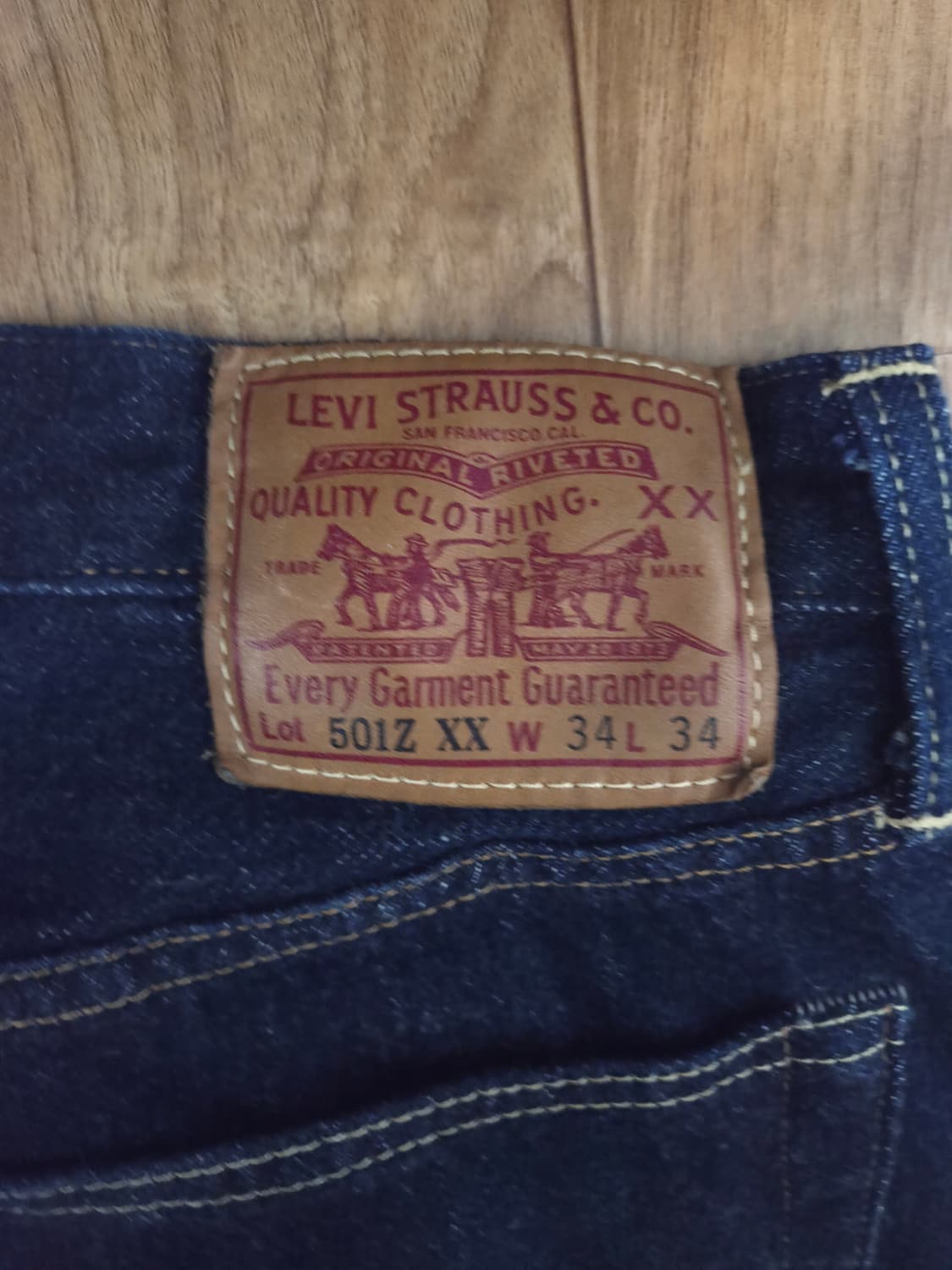 리바이스 501Z 데님 청바지 W34 L34 수선x 상품이미지2