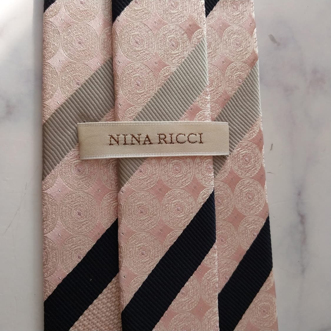 니나리치 실크 스트라이프 패턴 넥타이 9.2cm A+등급 K1946 상품이미지9