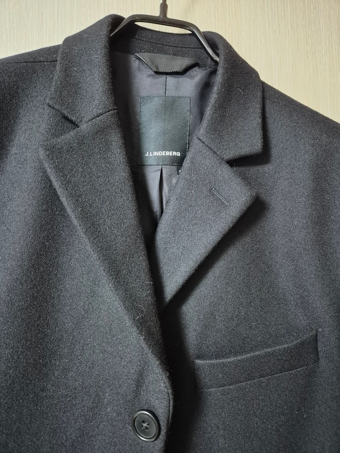 제이린드버그 최고급 울코트 남성코트 52 사이즈 블랙 상품이미지3