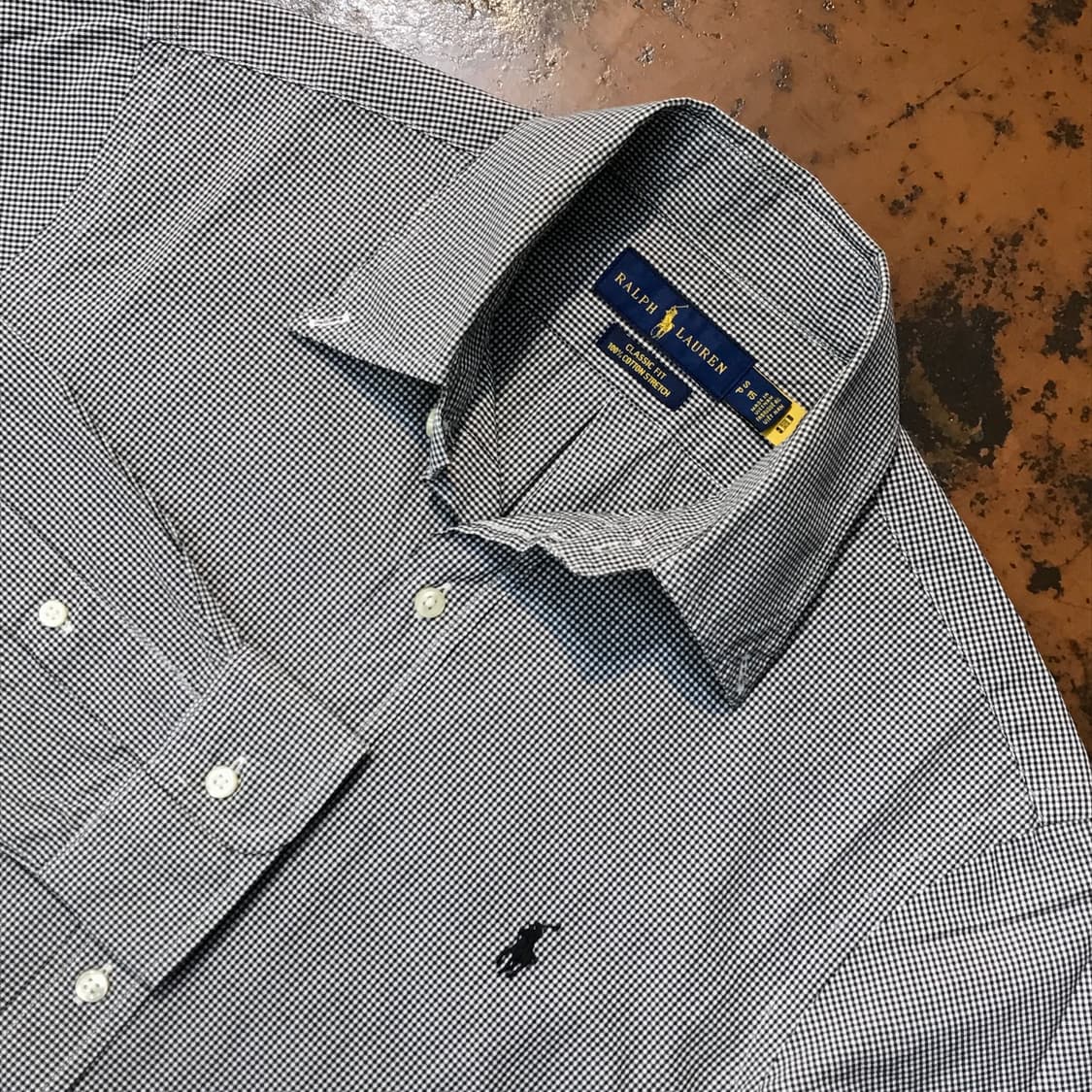 폴로랄프로렌 블랙 핀 깅엄 체크 셔츠 남성 102 여성 55 66 상품이미지3