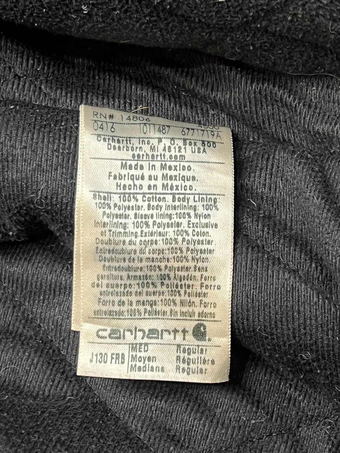 칼하트 J130 FRB 덕 액티브 후드자켓  상품이미지9