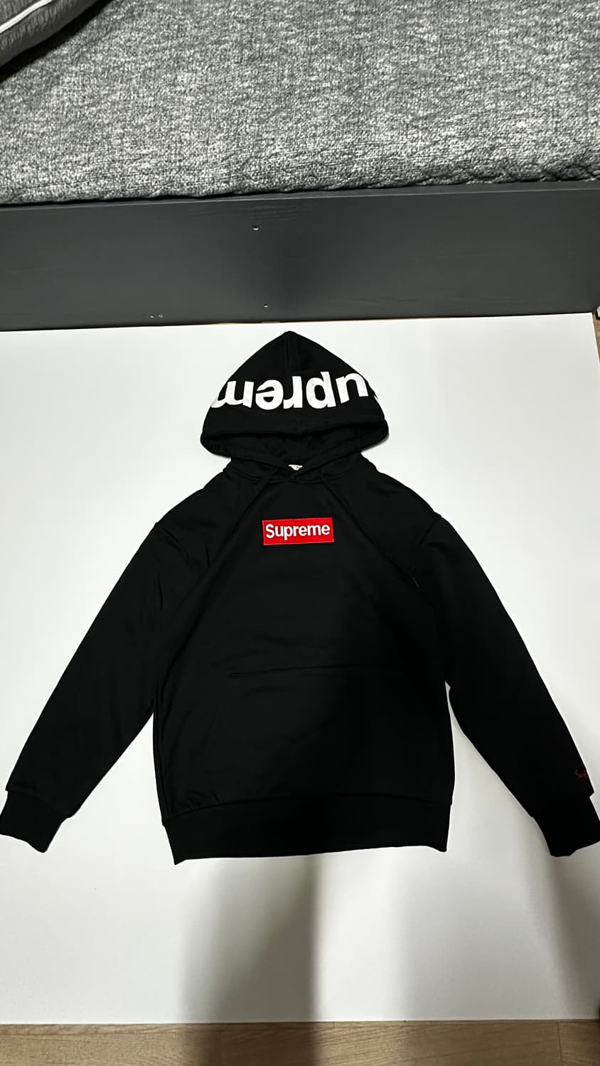 슈프림 박스 로고 후드티 블랙 색상 L사이즈입니다 상품이미지1