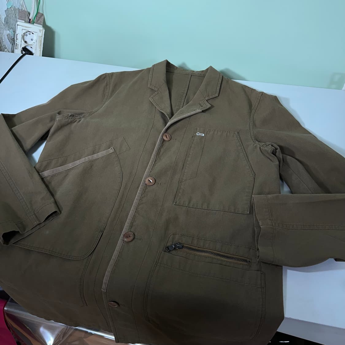 M 2 비이커 BEAKER 딥카키 코튼 야상자켓 상품이미지2