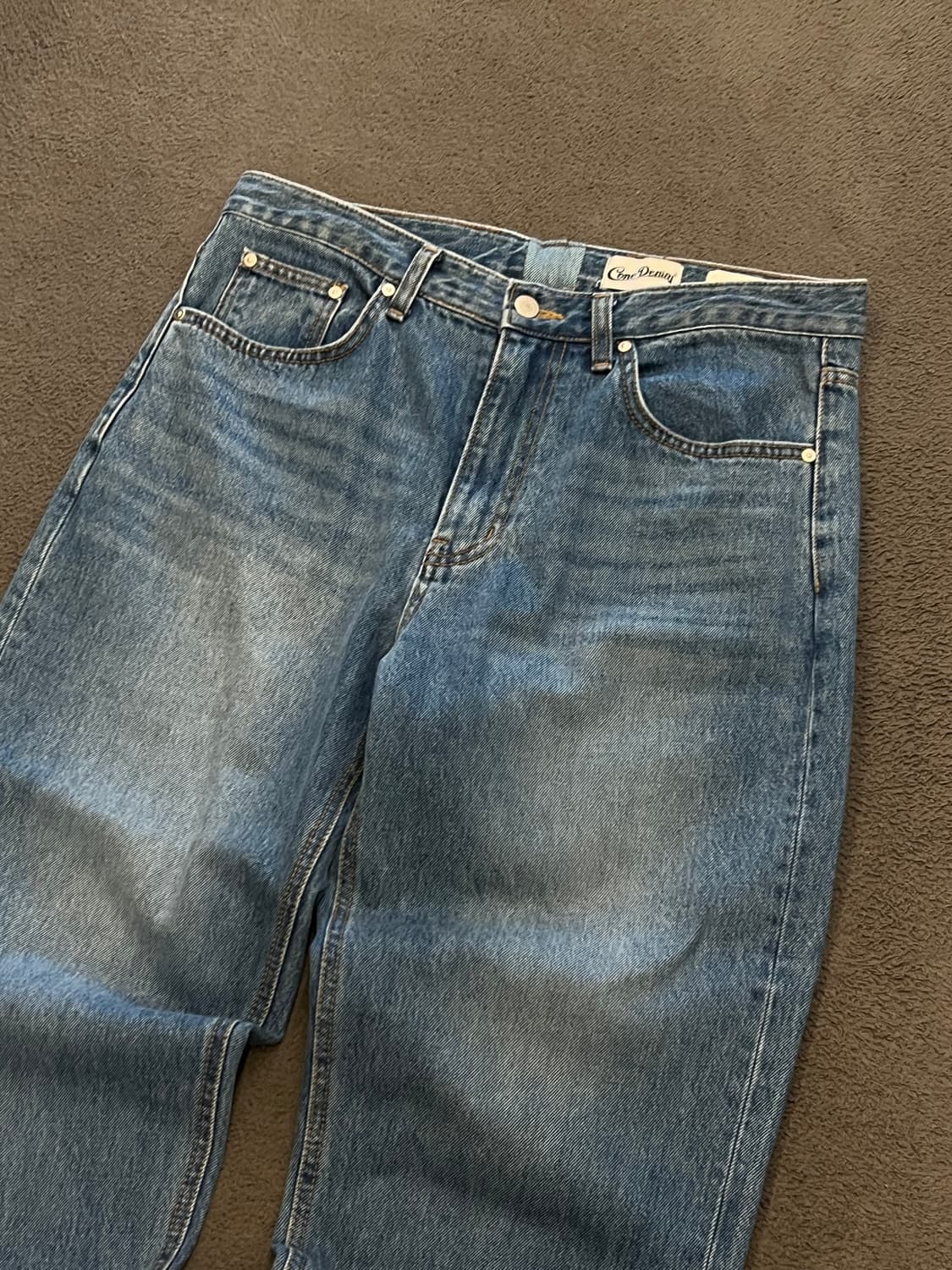 셔터 콘 데님 스트레이트 팬츠 처분  상품이미지2