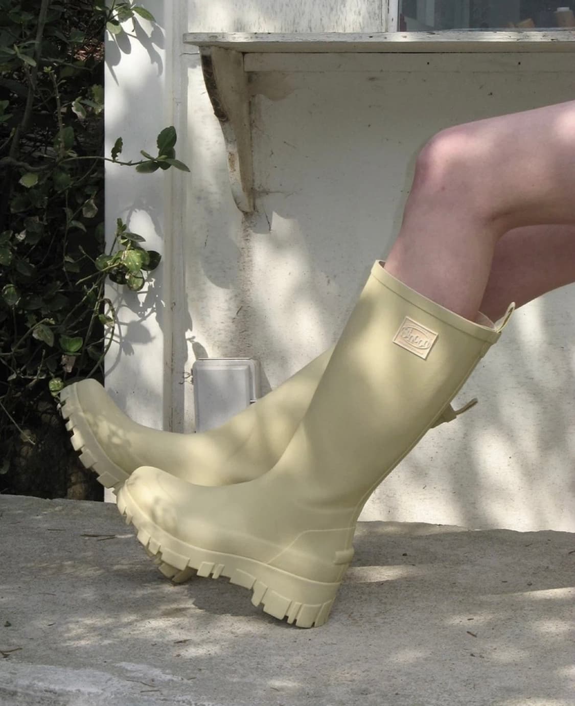 [시눈X락피쉬 웨더웨어] 플랫 폼 롱 레인부츠 (Butter🧈) 상품이미지2