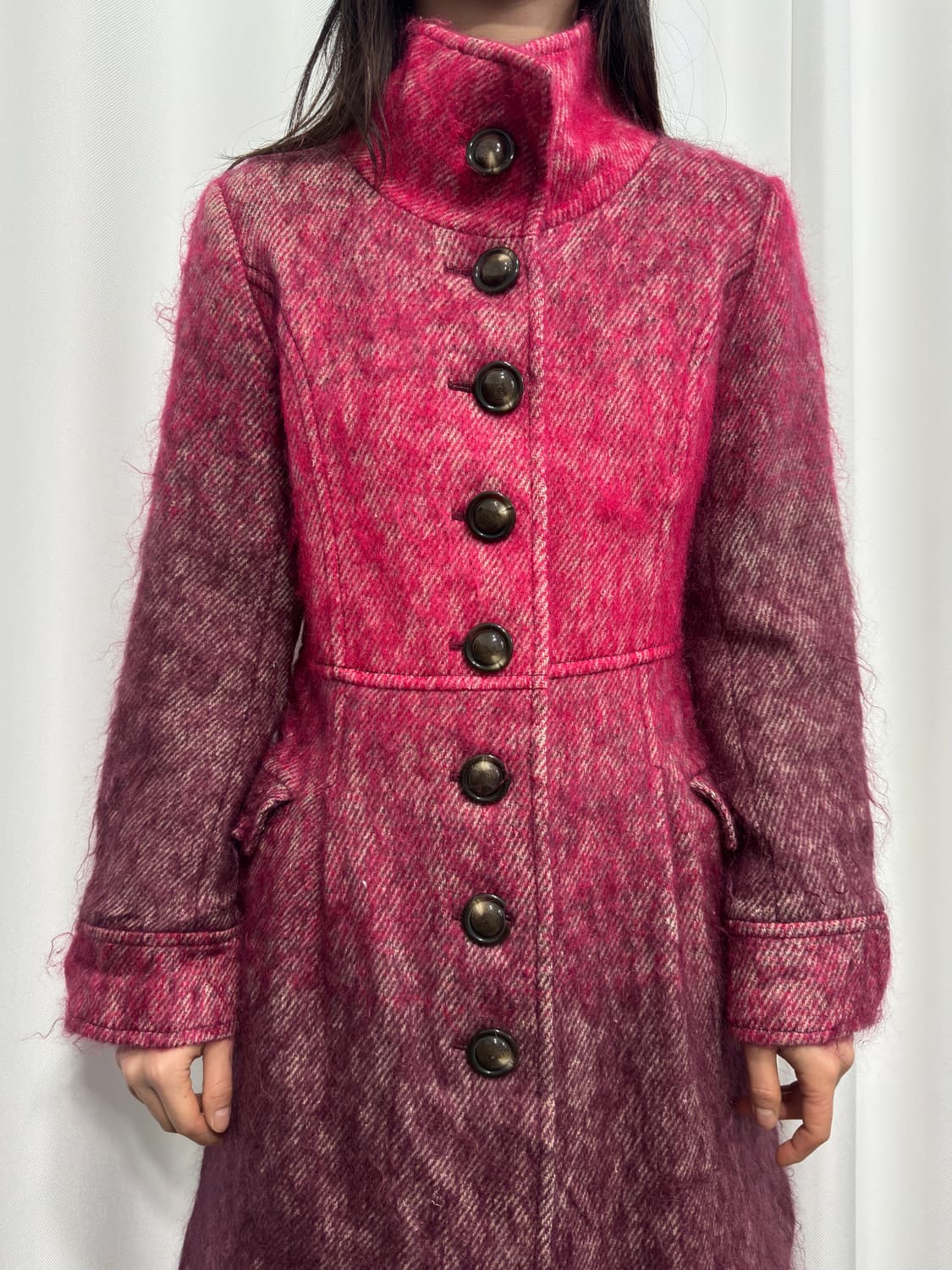 1eins schritt gradation pink wool coat 상품이미지3