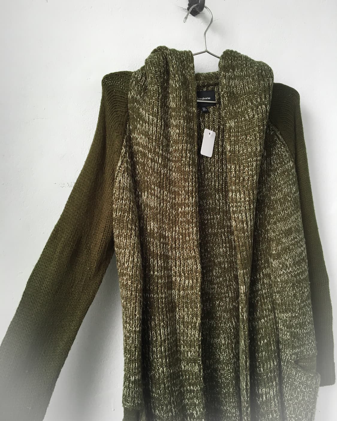 Bokashi hood open knit caridgan 상품이미지4