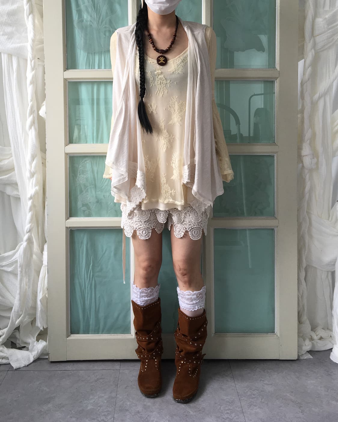 Drape tied vest 상품이미지6