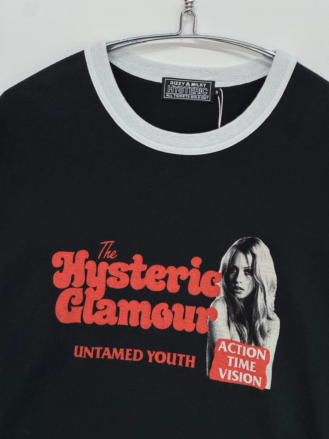 히스테릭 글래머 UNTAMED YOUTH 링거 티셔츠 블랙 상품이미지3