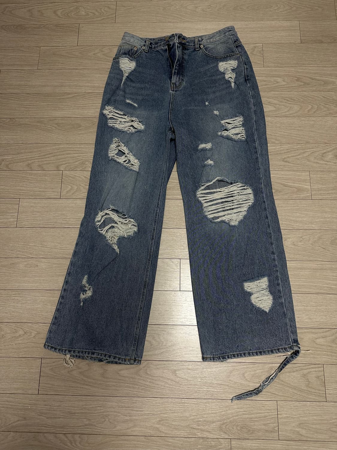 쇼미11 릴보이씻의 와이드 찢청  상품이미지2