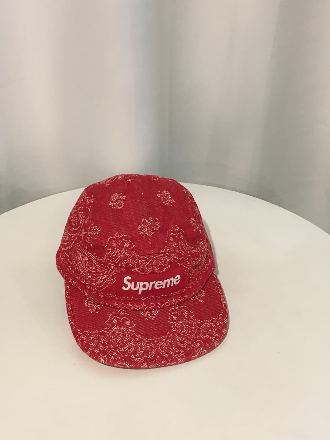 Supreme 반다나 자카드 데님 캡프캡 레드 상품이미지1