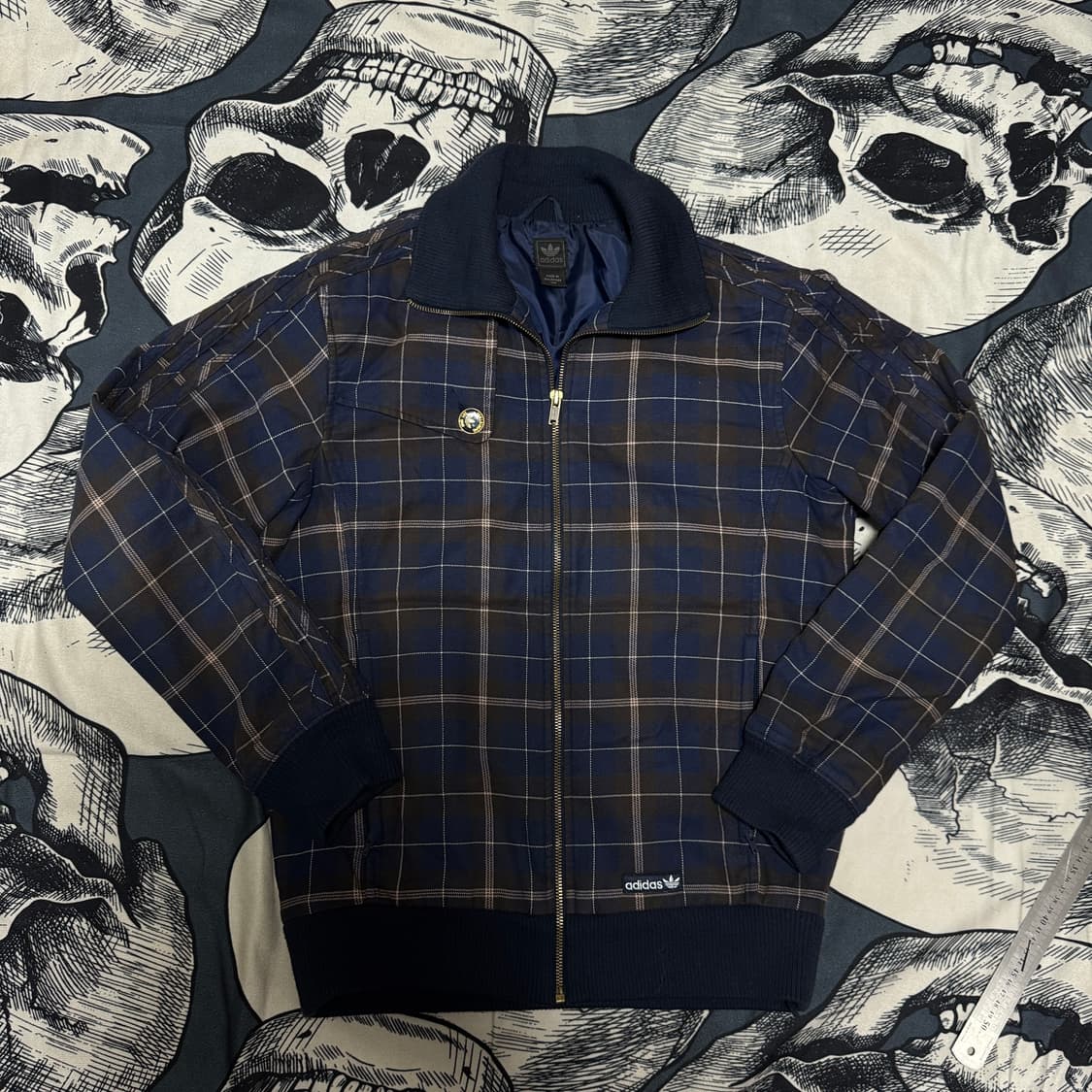 아디다스 00s 체크 블루종 져지 100사이즈 상품이미지1