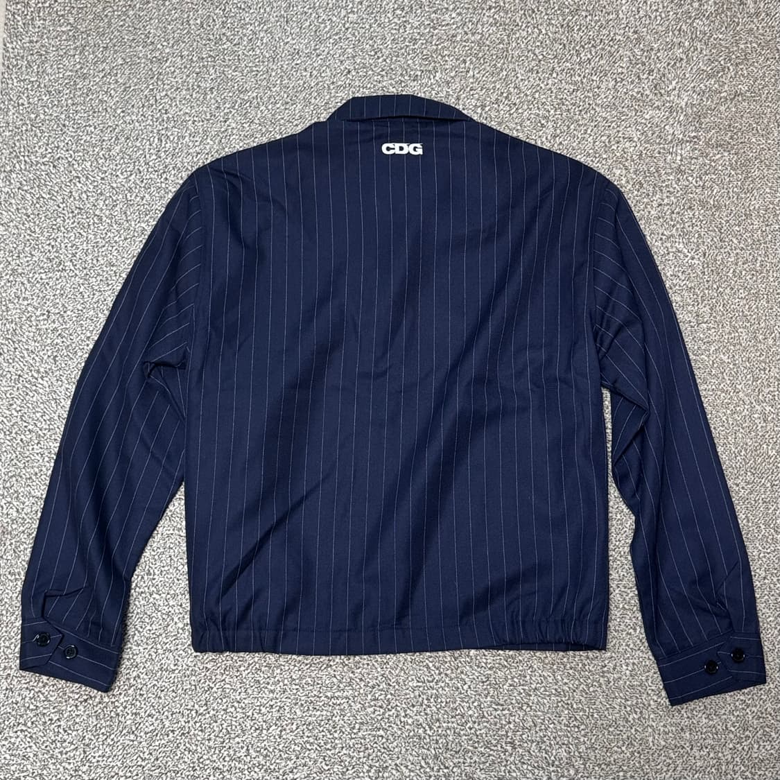 [S] 스투시 CDG 핀스트라이프 자켓 네이비 상품이미지2