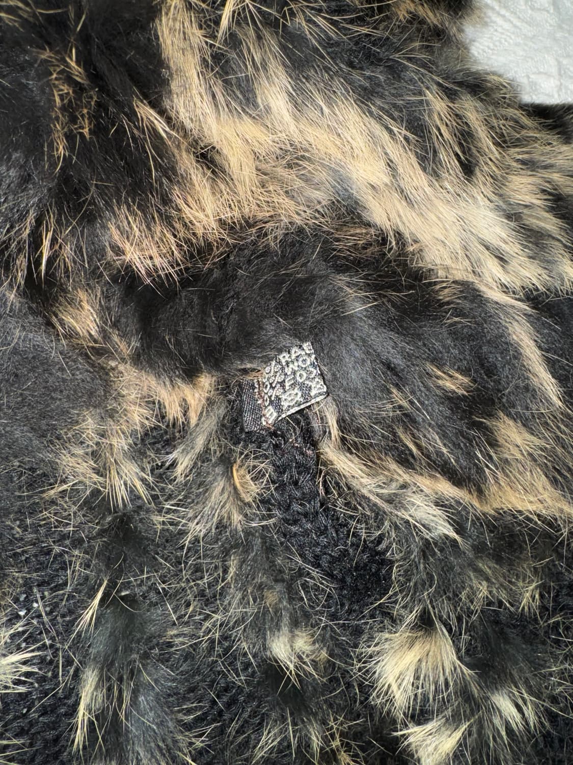 래빗/폭스 퍼 트리밍 울 니트 코트 상품이미지8