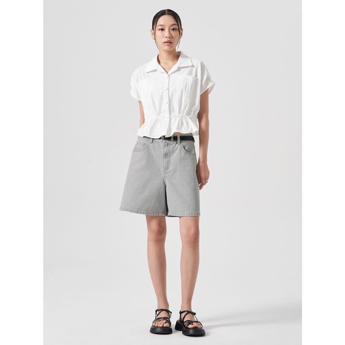 나일론 블라우스 화이트 상품이미지4