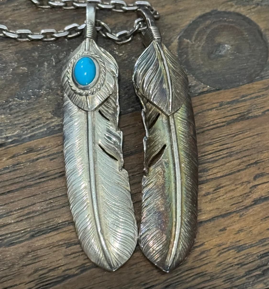 고로스 특대 페더 터키옥 좌향 펜던트 상품이미지2