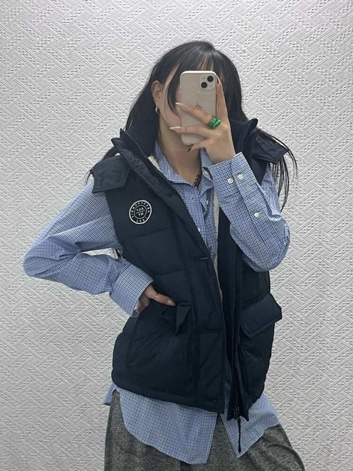 아베크롬비 올드스쿨 모던캐주얼 양털 패딩 조끼 S C08366 상품이미지1