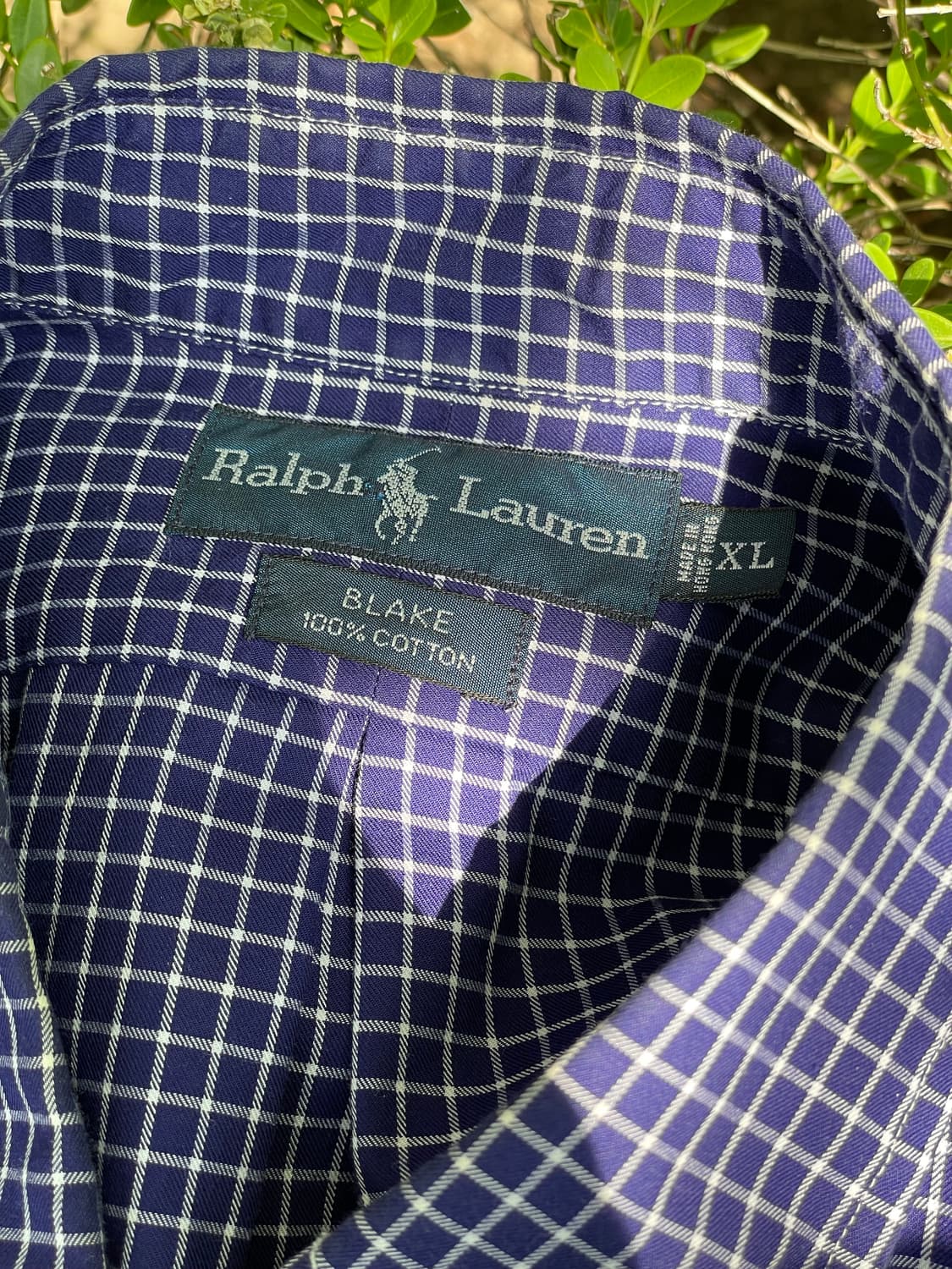 빈티지 폴로 블레이크 체크셔츠 네이비 xl 상품이미지2