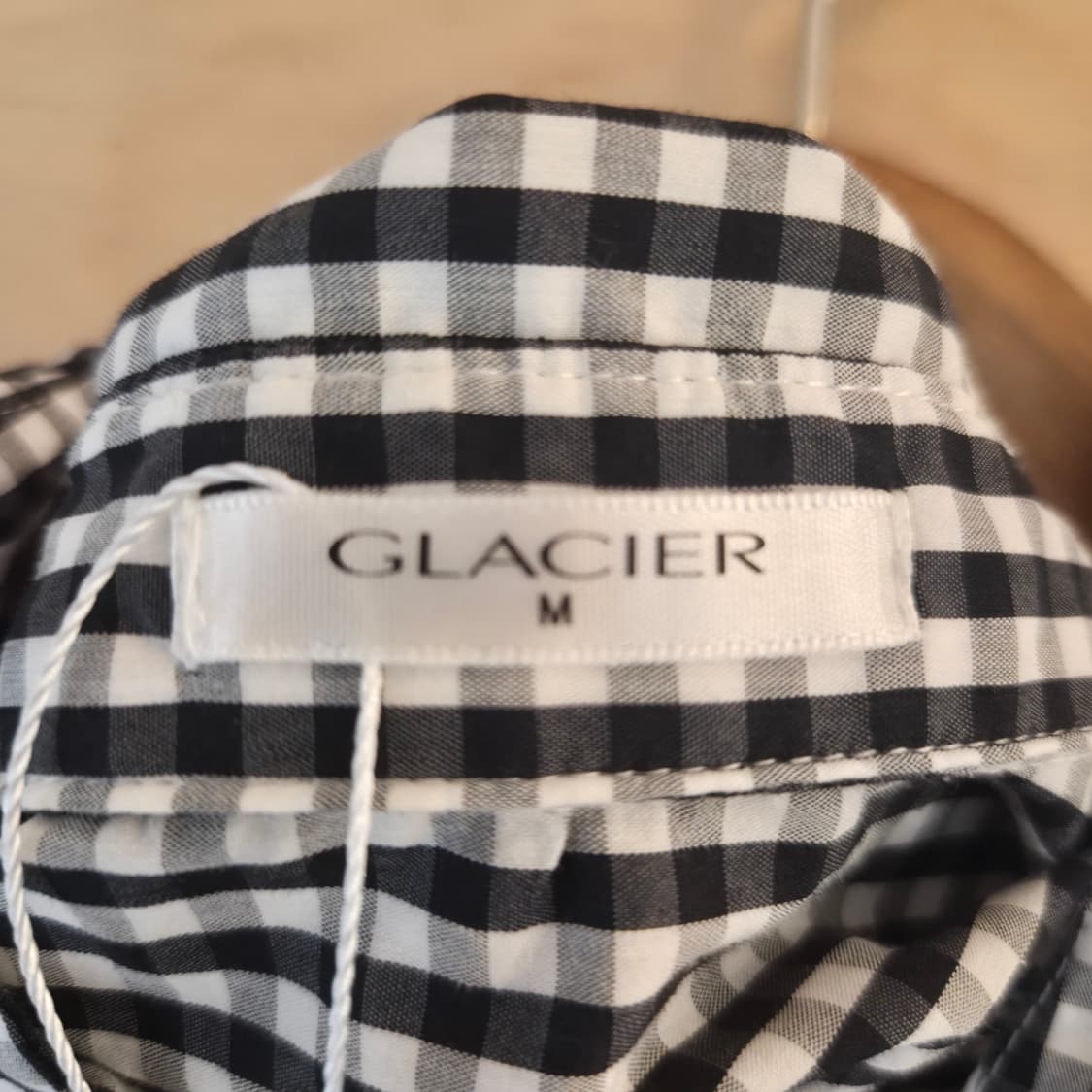 GLACIER 블랙 화이트 깅엄체크 반팔 셔츠 상품이미지9