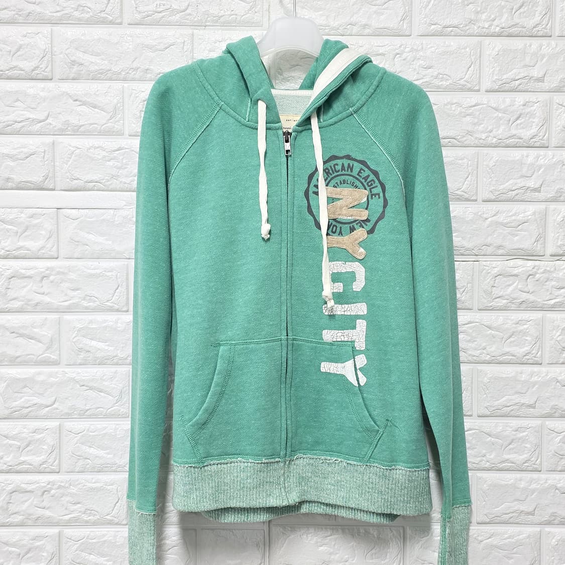 택포) 아메리칸 이글 민트색 후드집업 M 상품이미지1