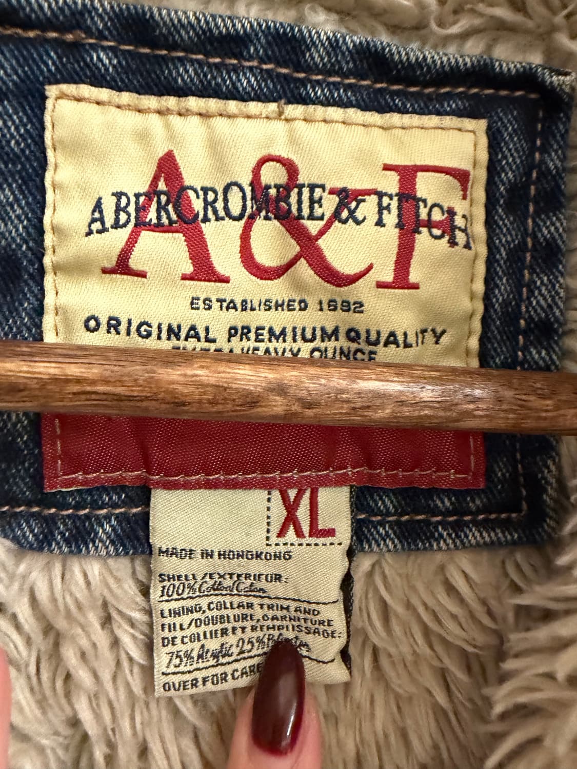 N71. 아베크롬비 울프죠 청자켓 상품이미지3