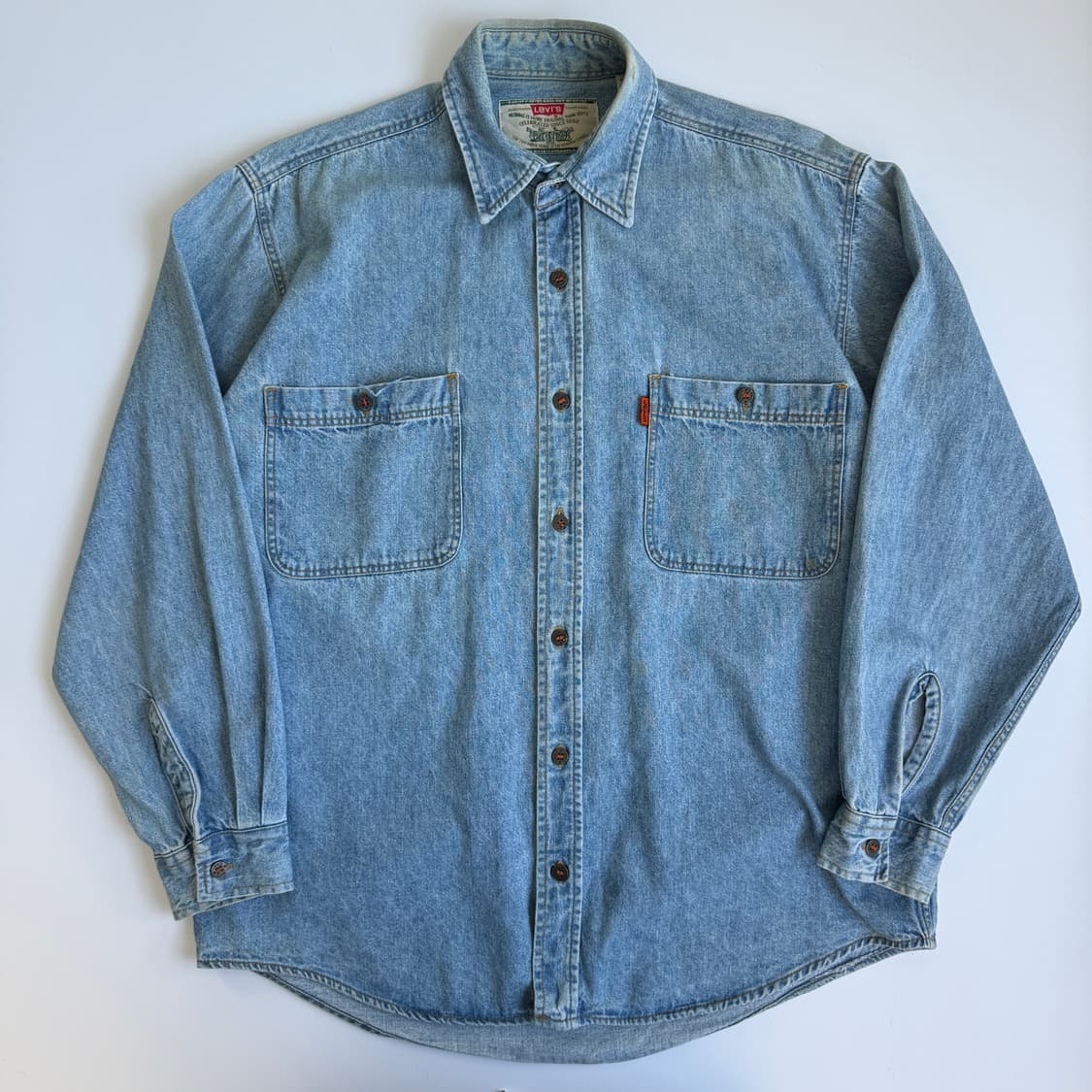 Levi's 리바이스 90‘s 데님 아이언 버튼 오렌지 탭 셔츠 상품이미지2