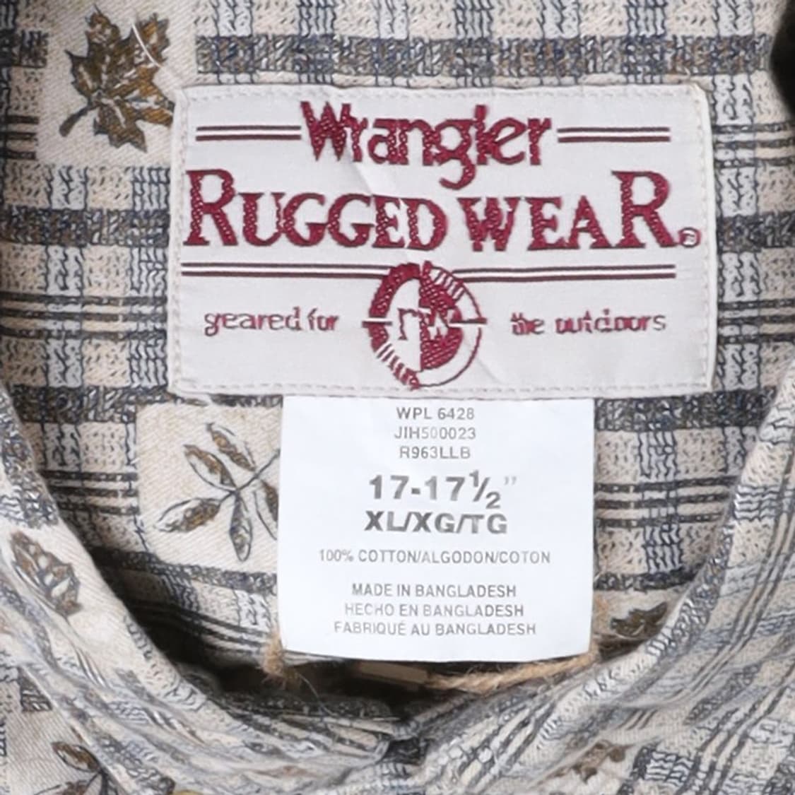 Wrangler Leaf Plaid Button-Down Shirt 상품이미지7