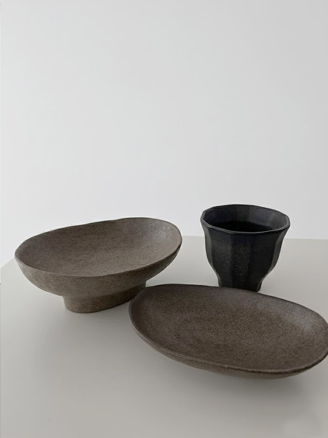 Brown Oval Plate Set 상품이미지2