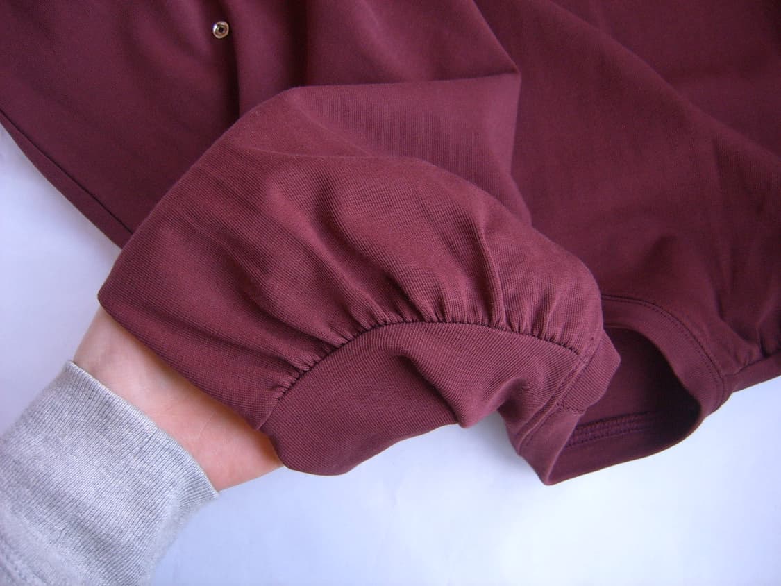 Shirring snap top (Burgundy) 상품이미지5