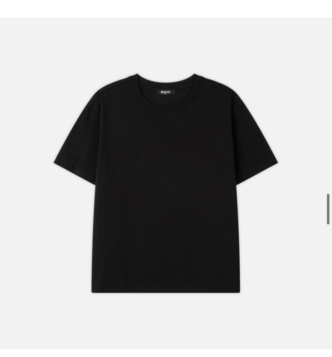 (새상품)(M) 드로우핏 헤일 코튼 크롭 하프 티셔츠 [BLACK] 반팔 상품이미지6