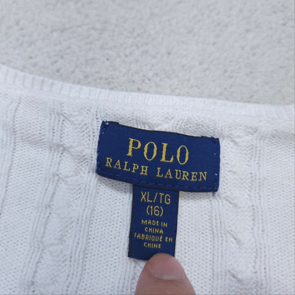 폴로 랄프 로렌 신형 케이블 가디건 XL16 화이트 상품이미지5