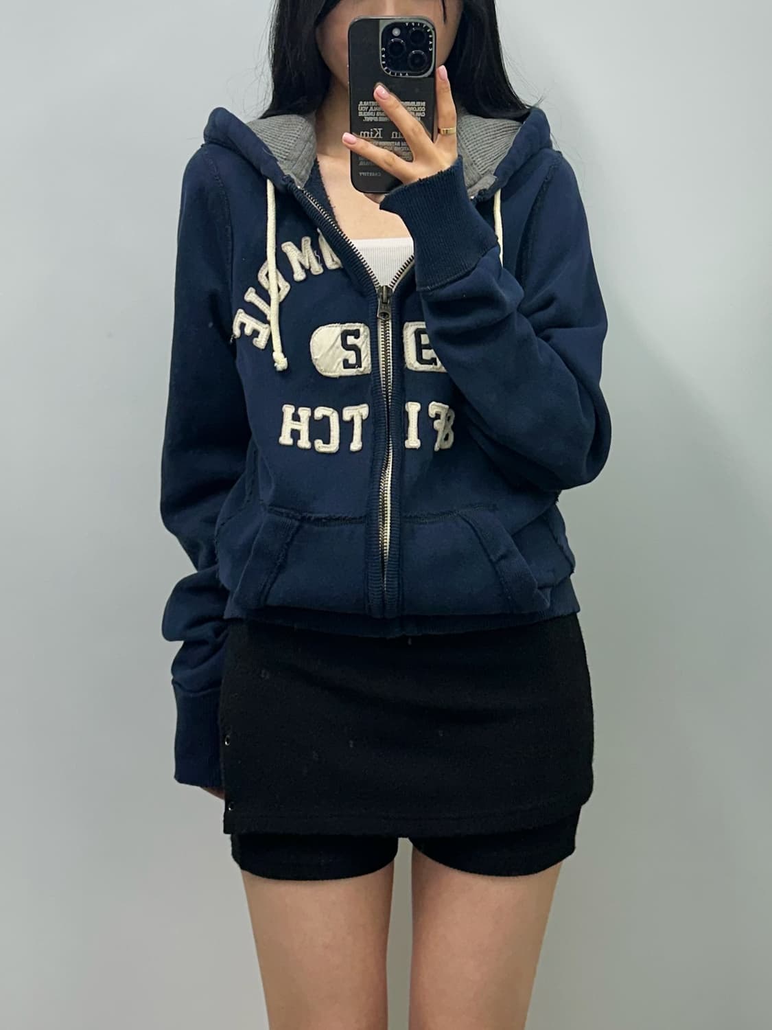 아베크롬비 y2k 와투케 네이비 후드집업 상품이미지1