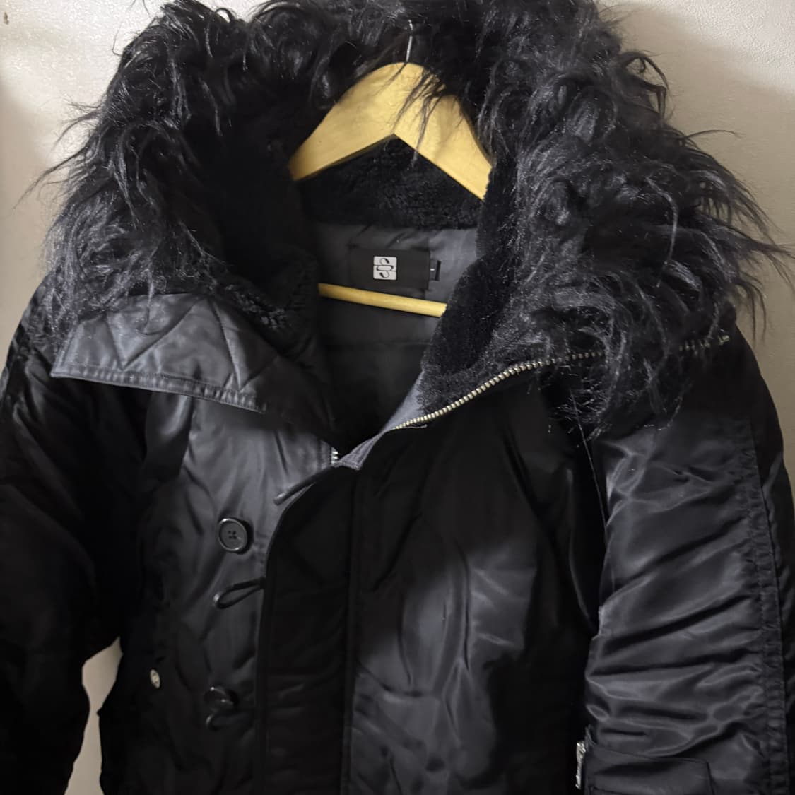 선데이오프클럽 퍼후디드봄버 Fur Hooded Bomber 사이즈 2 상품이미지2