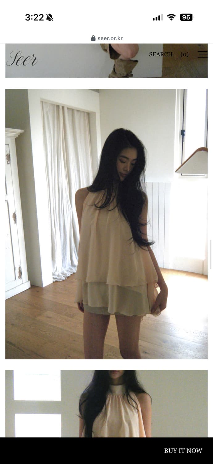 seer metled heart blouse 씨어 멜티드 하트 블라우스 상품이미지3